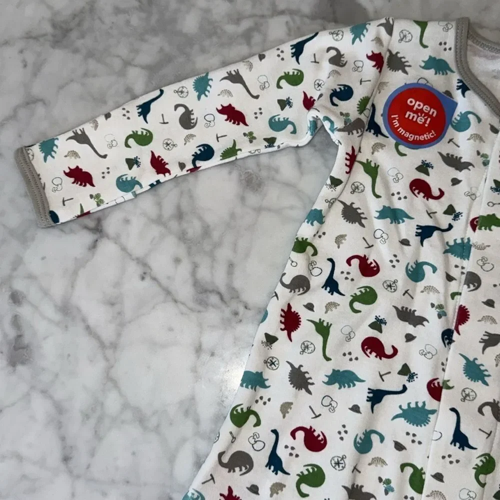 NWT MAGNETIC ME ORGANIC COTTON DINO EXPEDITION FOOTIE